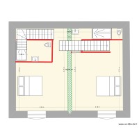 Plan étage avec deux escaliers 2