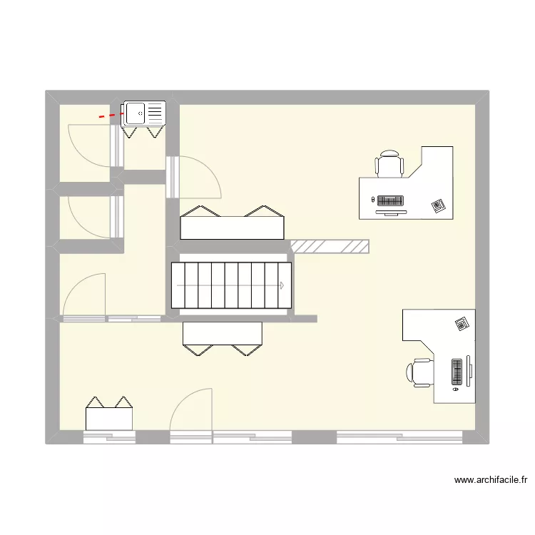 BUREAU projet. Plan de 12 pièces et 117 m² BUREAU projet. Plan de 12 pièces et 117 m²