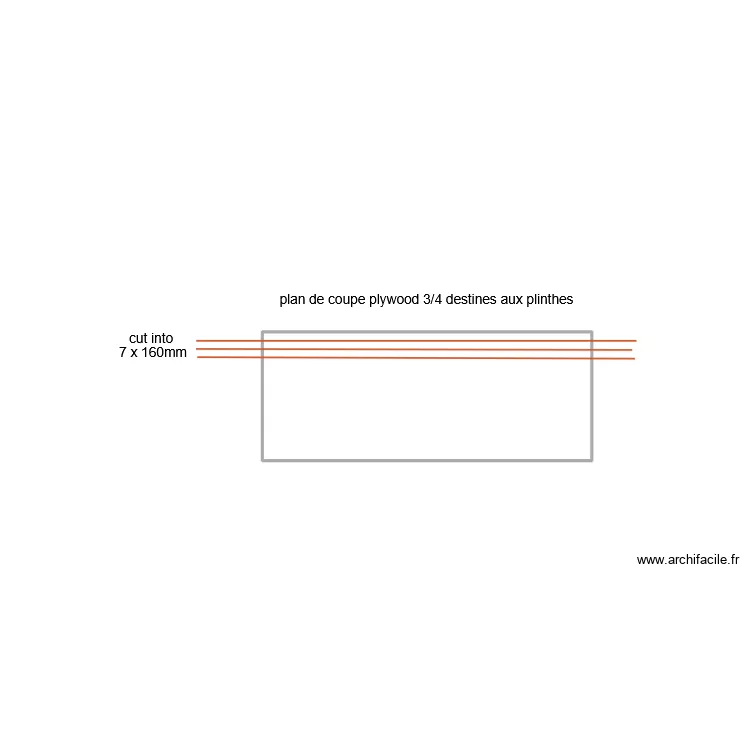 plywood 3/4 coupe plinthes 160mm. Plan de 1 et 3 m² plywood 3/4 coupe plinthes 160mm. Plan de 1 et 3 m²