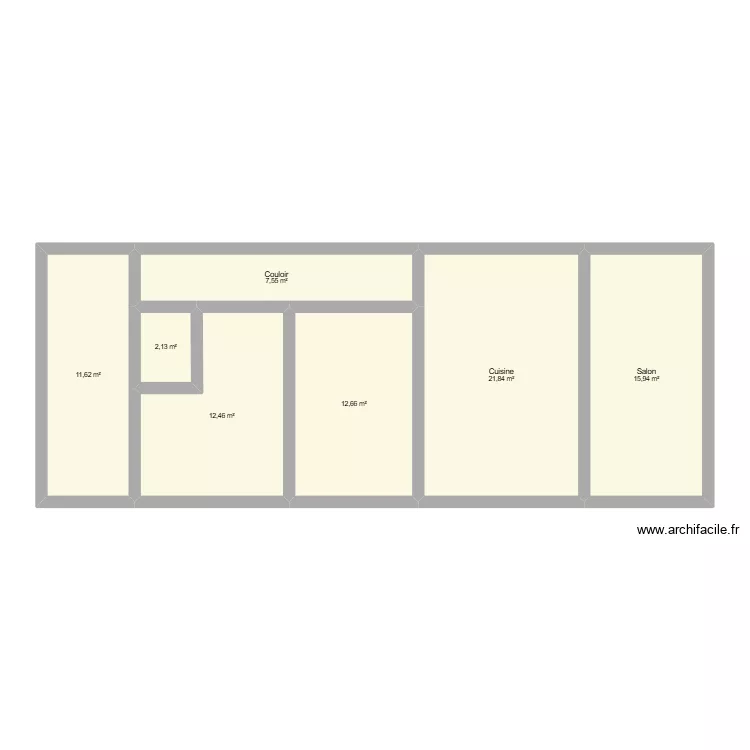 Maison2. Plan de 7  et 84 m²