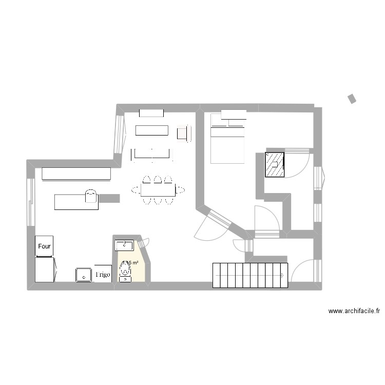 251  2. Plan de 1 pièce et 1 m2