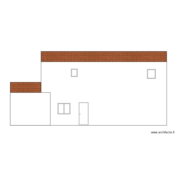 Façade Nord. Plan de 0 pièce et 0 m2