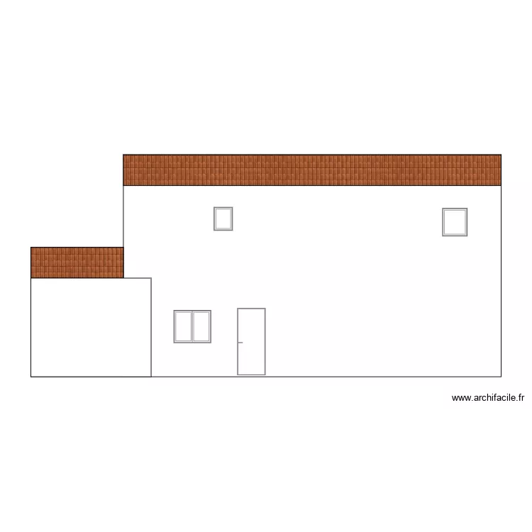 Fa&ccedil;ade Nord. Plan de 