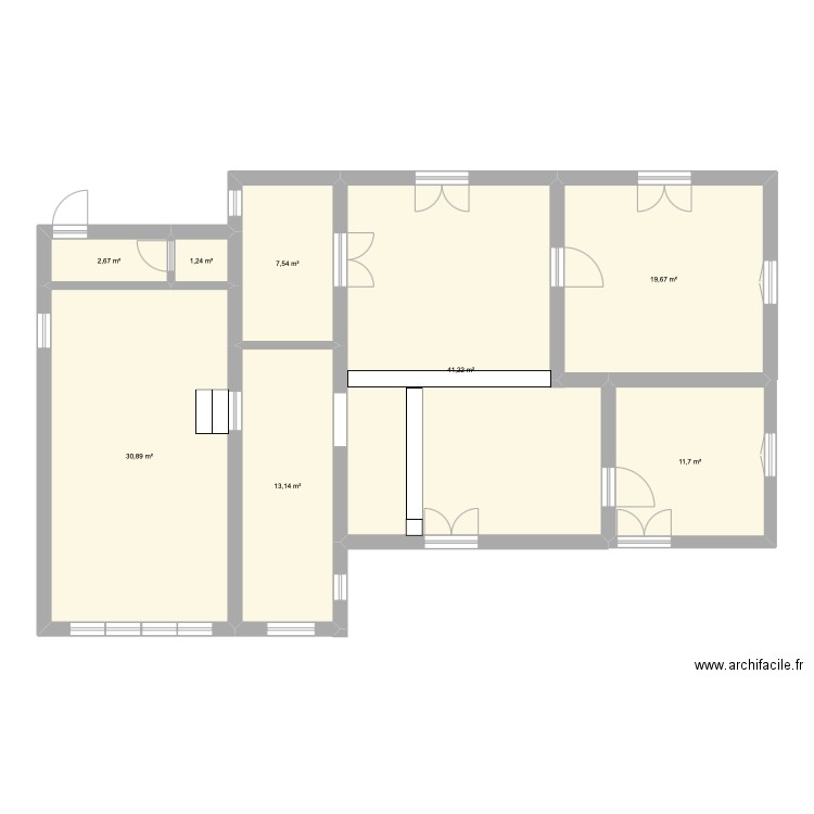 Maison Diégo. sans côtes. Plan de 8 pièces et 128 m2