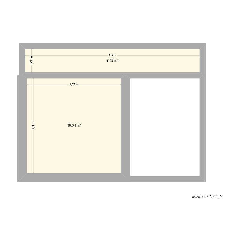 Maison BEAULIEU. Plan de 2 pièces et 27 m2