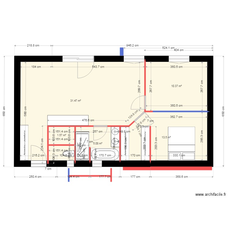 maison garage11. Plan de 5 pièces et 62 m2