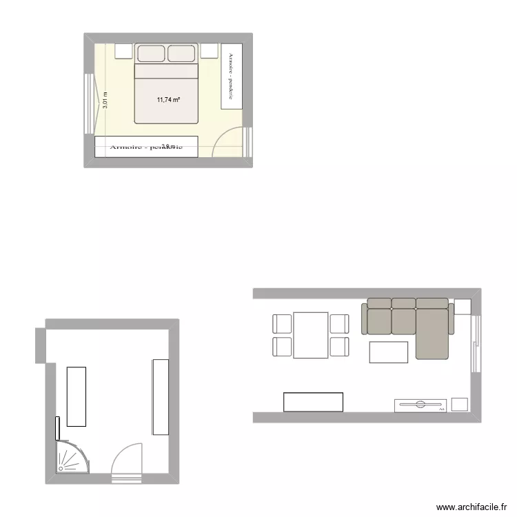 APPART. Plan de 1 et 12 m² APPART. Plan de 1 et 12 m²