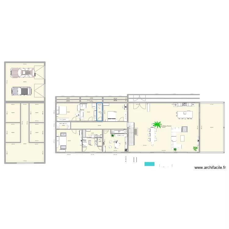 Villa Tarzan 28 test cuisine. Plan de 