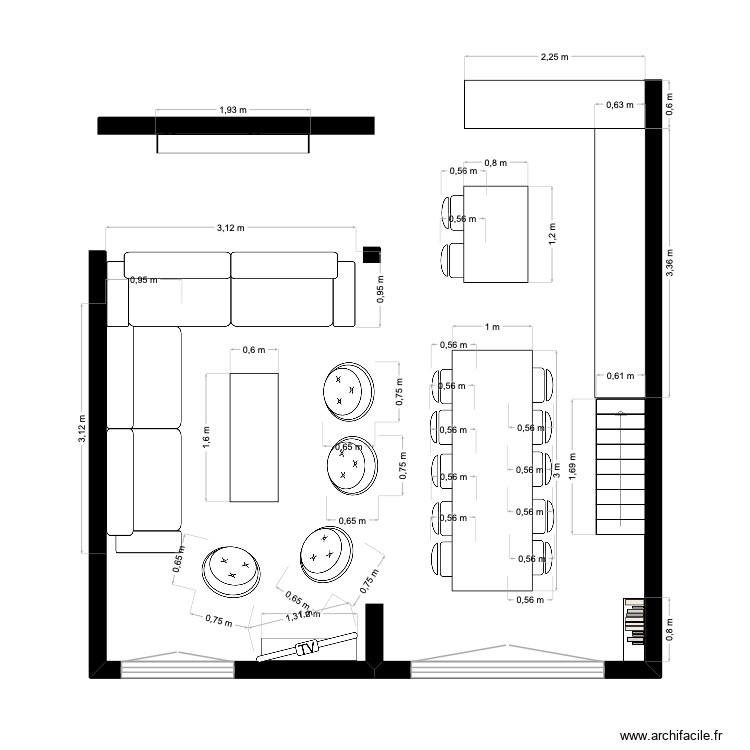 S&eacute;jour 2. Plan de 0 pièce et 0 m2