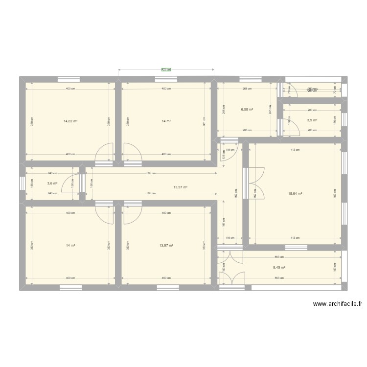 bebe 2. Plan de 11 pièces et 113 m2
