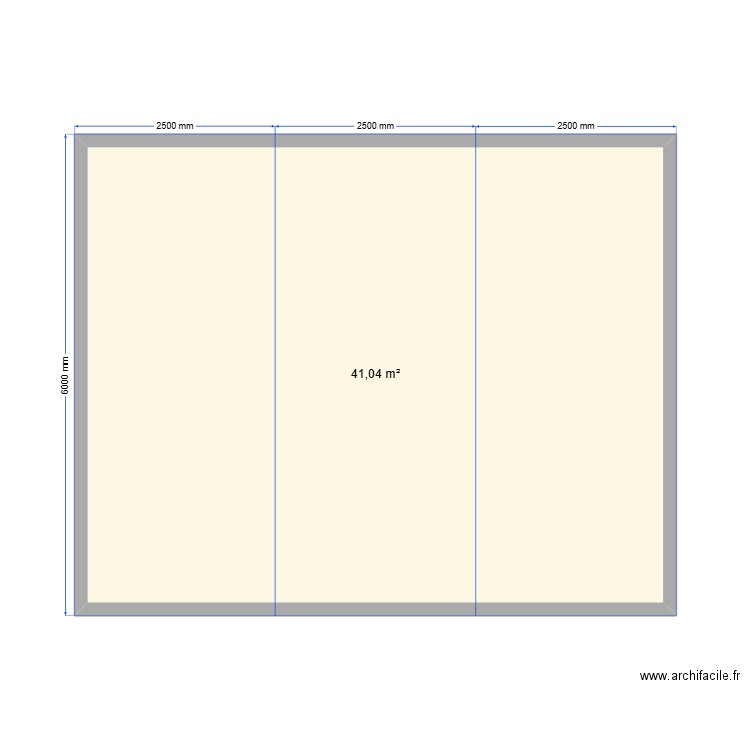 3м пустой. Plan de 1 pièce et 41 m2