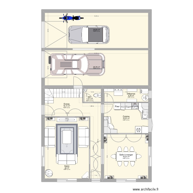 bocfost AG 1. Plan de 16 pièces et 215 m2