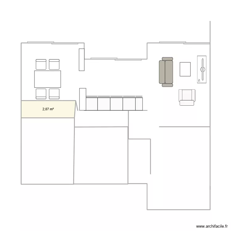 plain pied. Plan de 1 et 2 m² plain pied. Plan de 1 et 2 m²