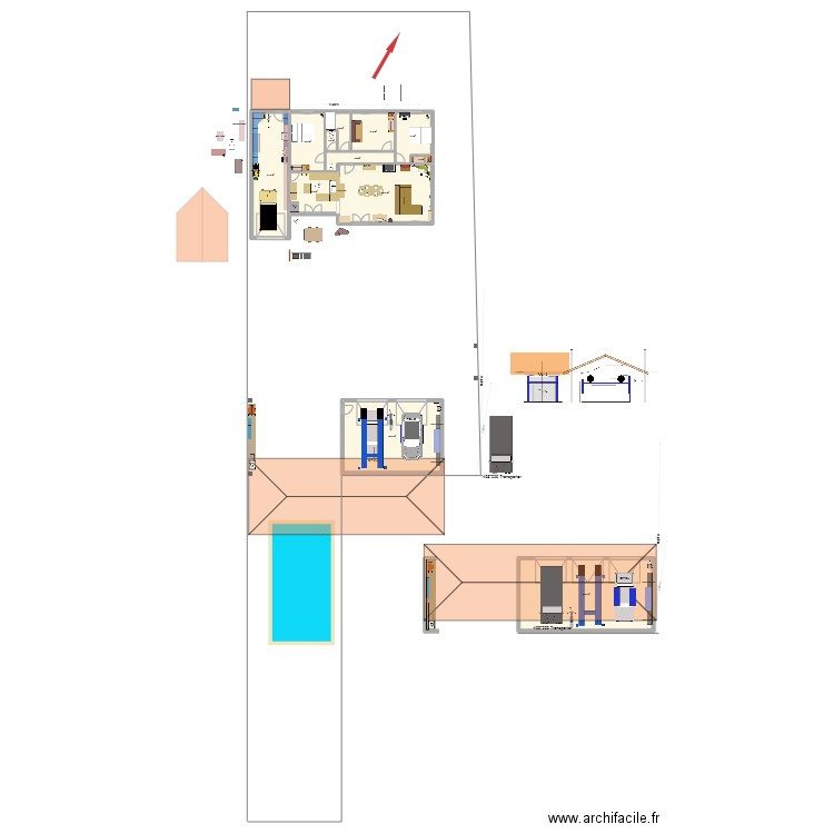 Duras3. Plan de 12 pièces et 254 m2