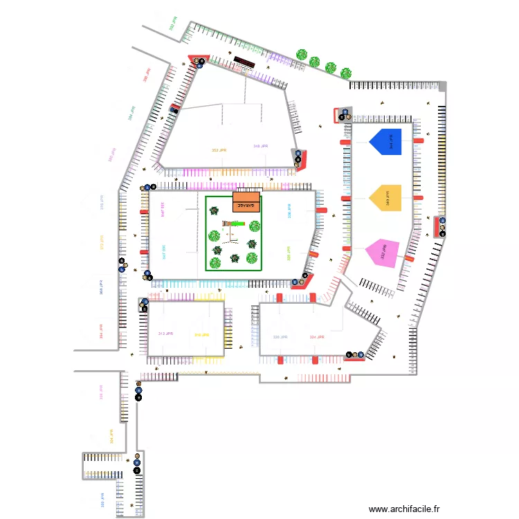 JPR II 2026 sans adresses. Plan de 33  et 5252 m²