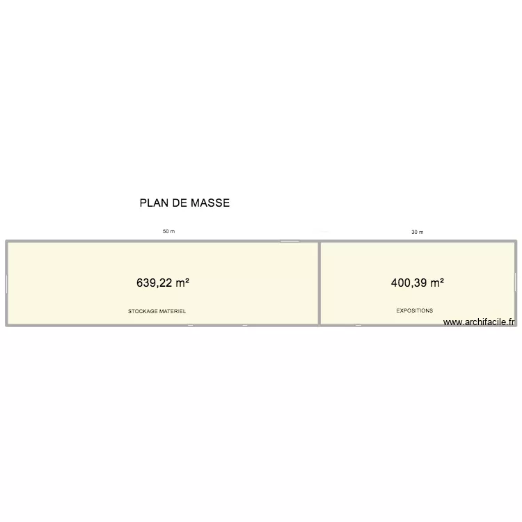 POULAILLER. Plan de 2  et 1040 m²