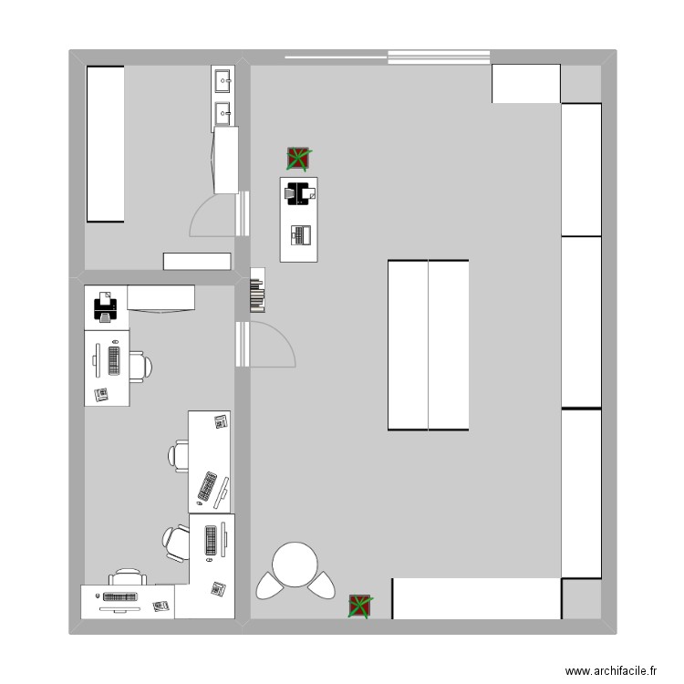 bijouterie de celia. Plan de 3 pièces et 85 m2