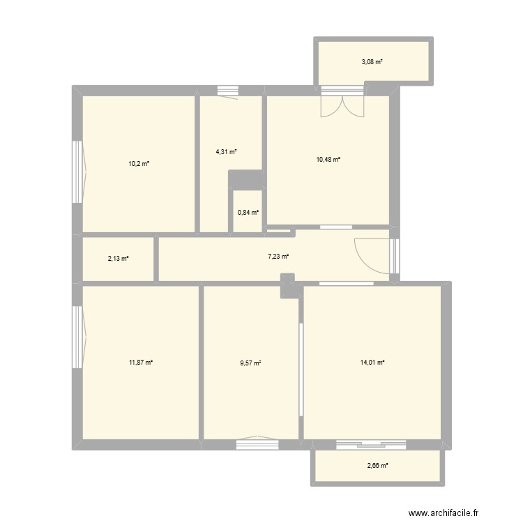 appartement valence. Plan de 15 pièces et 77 m2