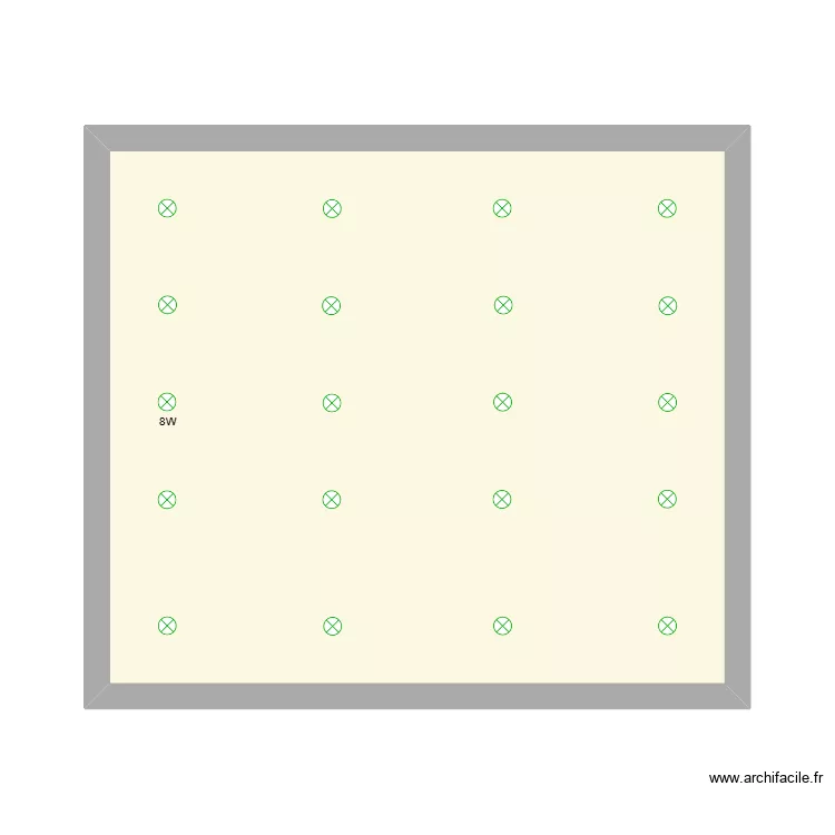 SALON. Plan de 1  et 35 m²