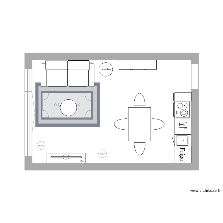NICE. Plan de 1 pièce et 21 m2