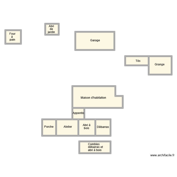 cosset dependances. Plan de 0 pièce et 0 m2