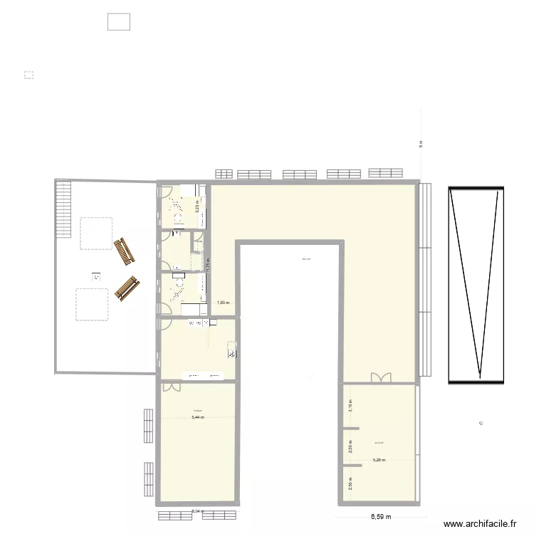 PS CAB SOTANO bis. Plan de 4  et 269 m²