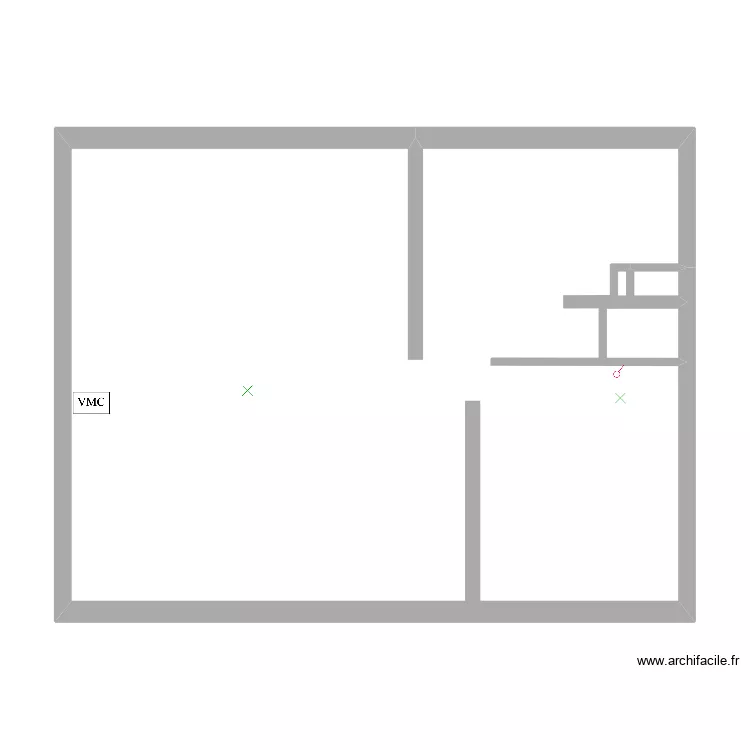Théodore 3ème étage ( grenier ) électricité implantation. Plan de 1 et 68 m² Théodore 3ème étage ( grenier ) électricité implantation. Plan de 1 et 68 m²
