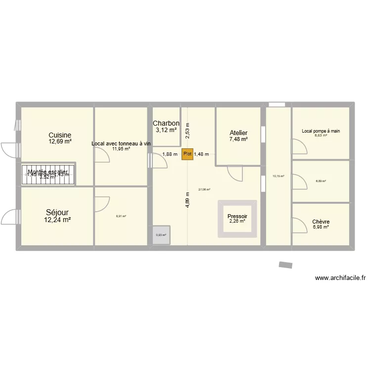 JALLIEU Isère 1. Plan de 14 et 127 m² JALLIEU Isère 1. Plan de 14 et 127 m²