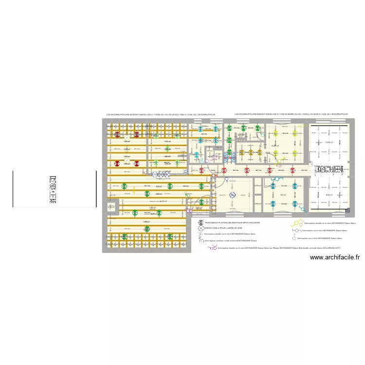 PLAN ECLAIRAGE V4 (06-06-26) sans poutre. Plan de 16 et 147 m² PLAN ECLAIRAGE V4 (06-06-26) sans poutre. Plan de 16 et 147 m²
