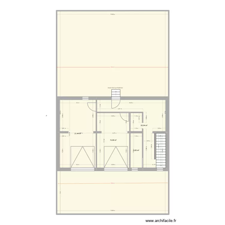 plan original SS. Plan de 5 pièces et 257 m²