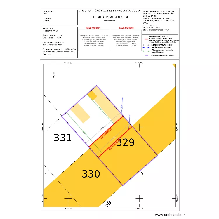 DP002 ANDRIEU. Plan de 