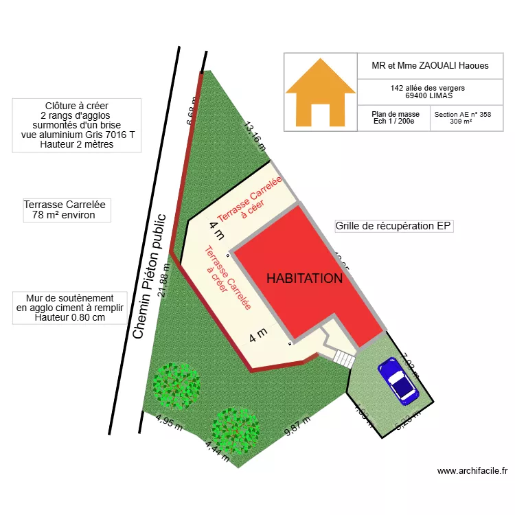 Zaouali Limas. Plan de 