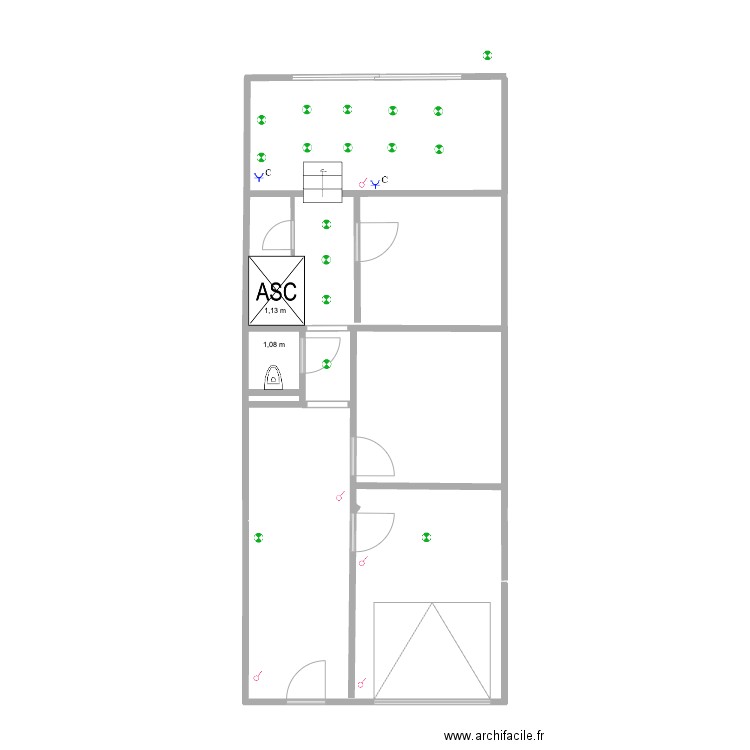 MJ rez ( domotique). Plan de 1 pièce et 1 m2