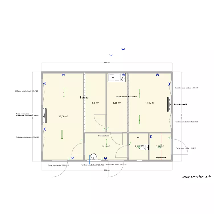 Ferme de Waremme. Plan de 