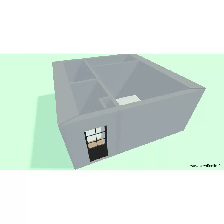 demie etage. Plan de 1  et 24 m²