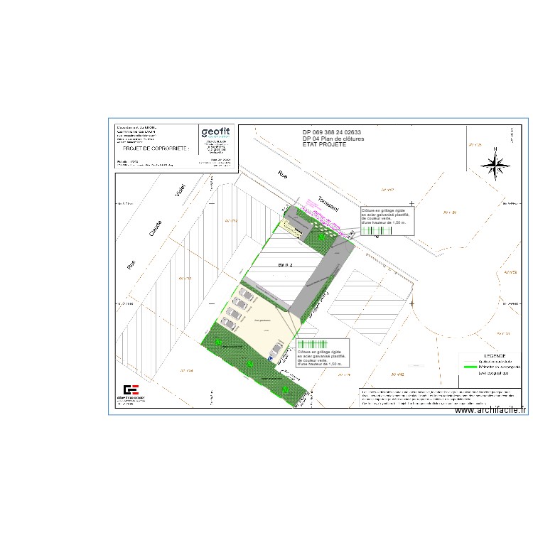 Plan de cloture 2 Lyon 8. Plan de 0 pièce et 0 m2