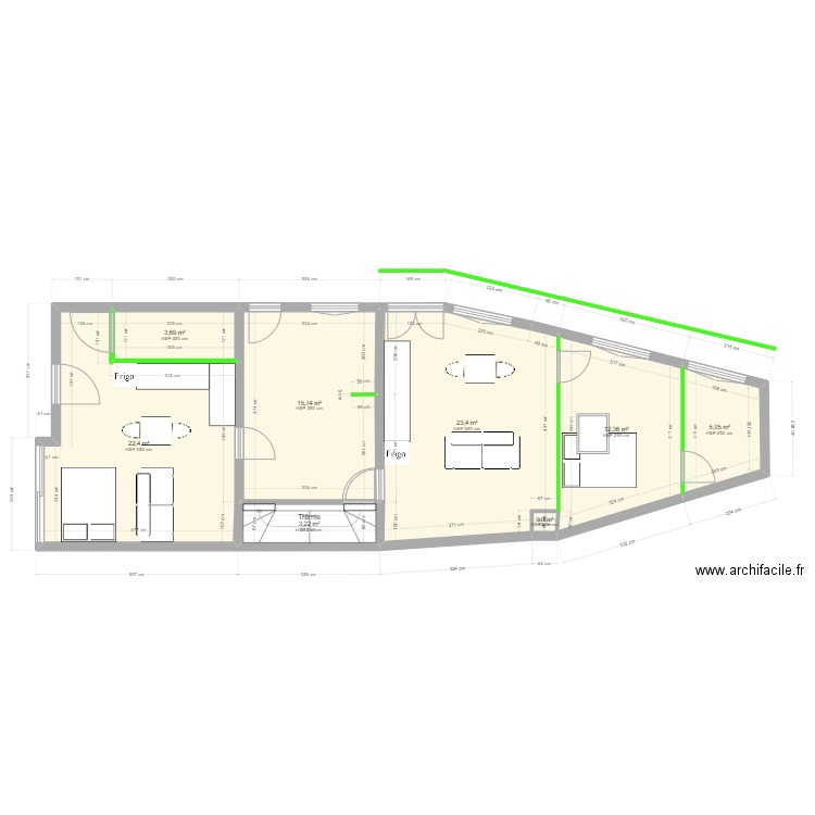 Projet division IDR Pouancé_Projeté. Plan de 0 pièce et 0 m2