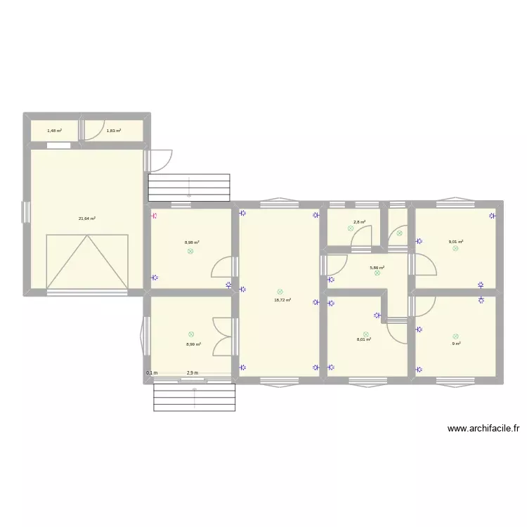 Sujet élève : maison. Plan de 11 Pièces et 96 m² Sujet élève : maison. Plan de 11 Pièces et 96 m²