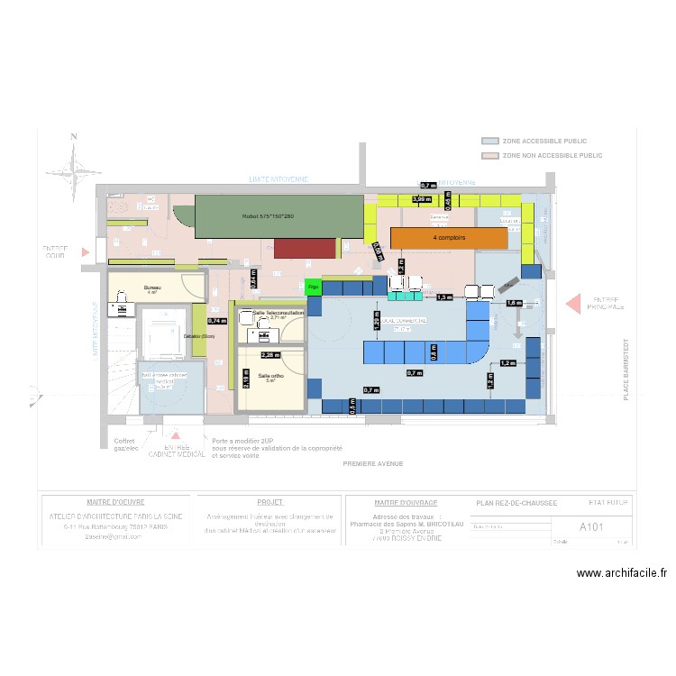 Pcie RDC v3. Plan de 3 pièces et 12 m2