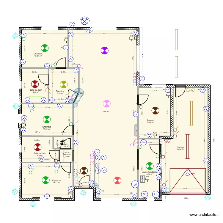 Maison &eacute;lectricit&eacute; 3 02.09.26. Plan de 12 Pièces et 183 m²