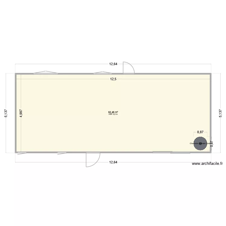malaussene. Plan de 1  et 62 m²