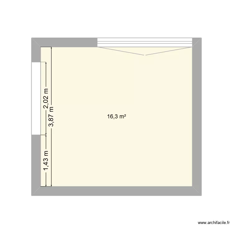 Salon. Plan de 1 et 16 m² Salon. Plan de 1 et 16 m²