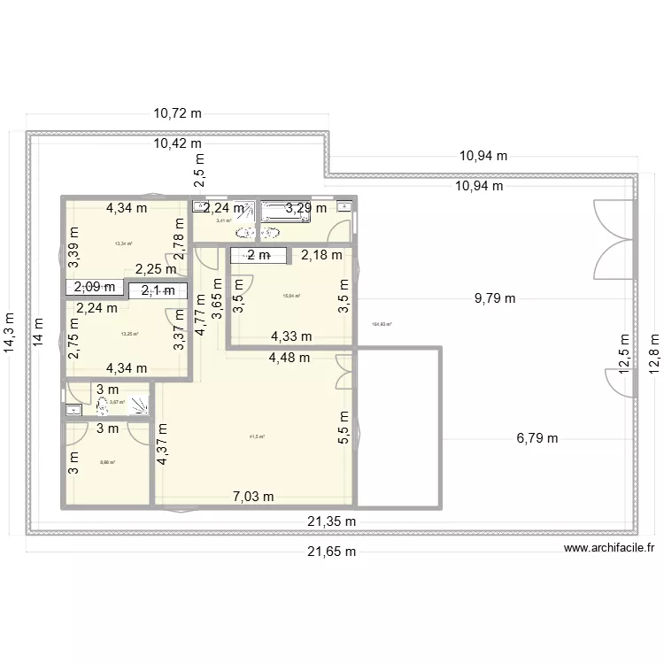 4 PIECES Port-Bou&ecirc;t. Plan de 9  et 387 m²