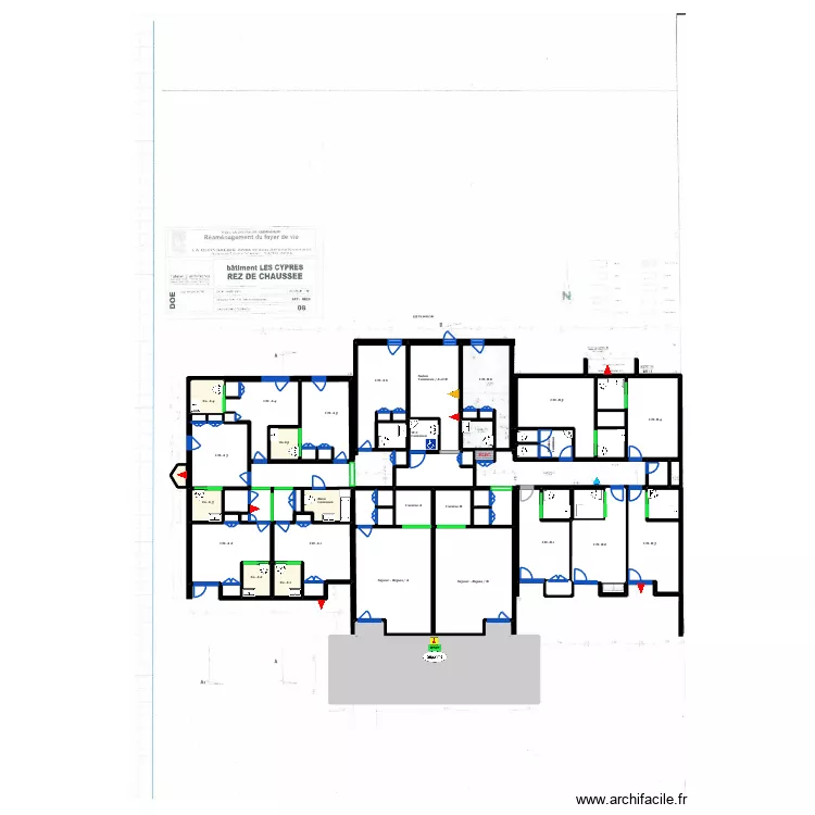 Cypr&eacute;s abcd. Plan de 62 pièces et 605 m²
