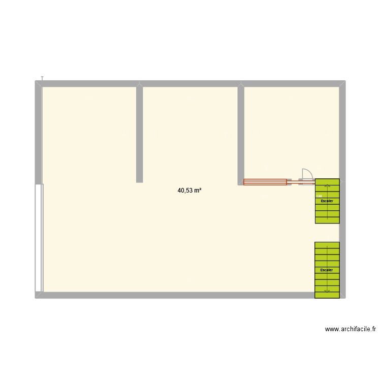 Parkig CTM. Plan de 1 pièce et 41 m2