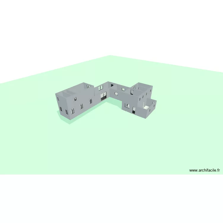 Plan Le Trou combin&eacute;. Plan de 11  et 171 m²