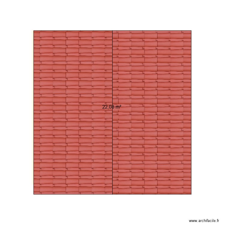 garage. Plan de 1 pièce et 22 m2