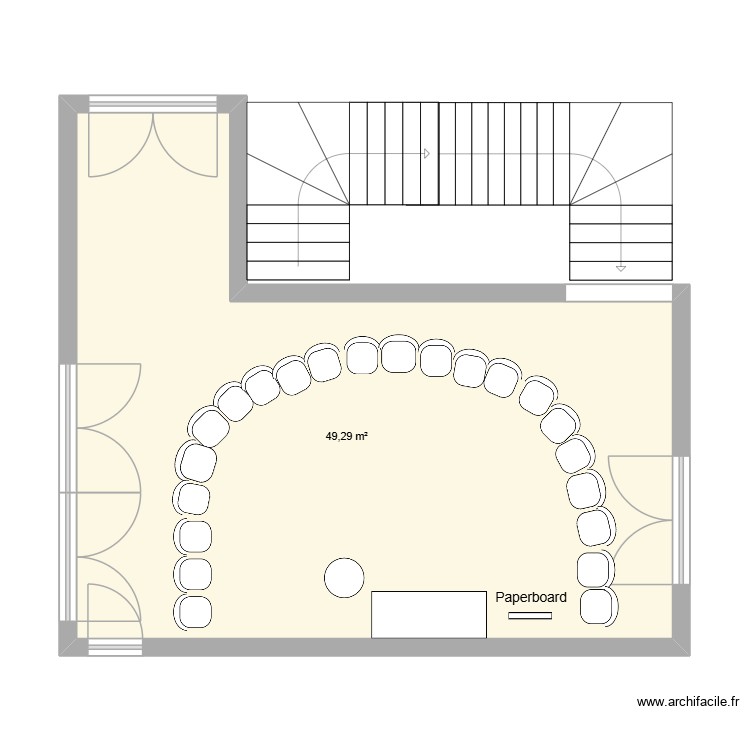Pallier Risset / avec am&eacute;nagement. Plan de 0 pièce et 0 m2