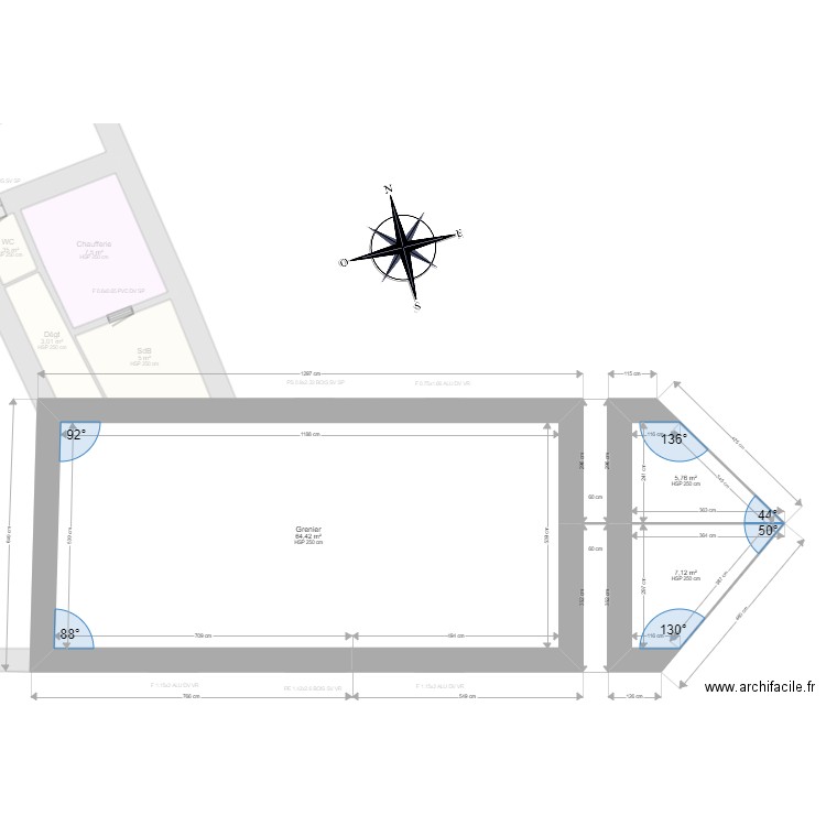 MASSONNET Valentin. Plan de 13 pièces et 201 m2