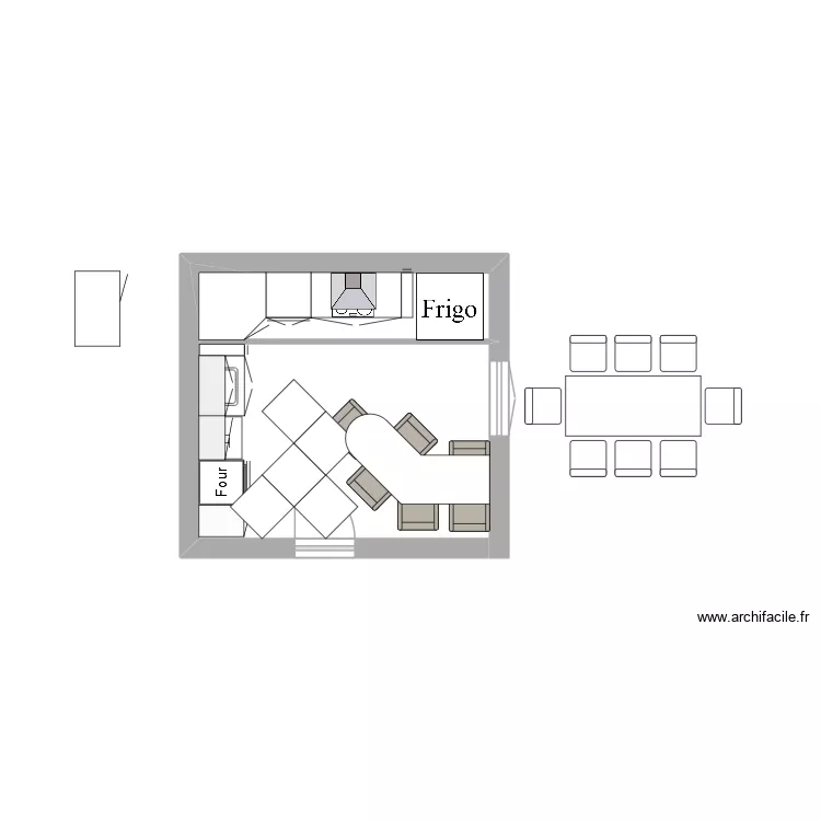 cuisine maison. Plan de cuisine maison. Plan de